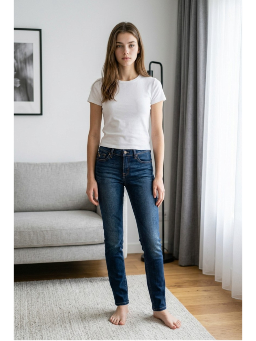 Kids Abercrombie & Fitch Jeans 15/16 Straight Leg 26 X 31 NWOT Dark Wash Denim